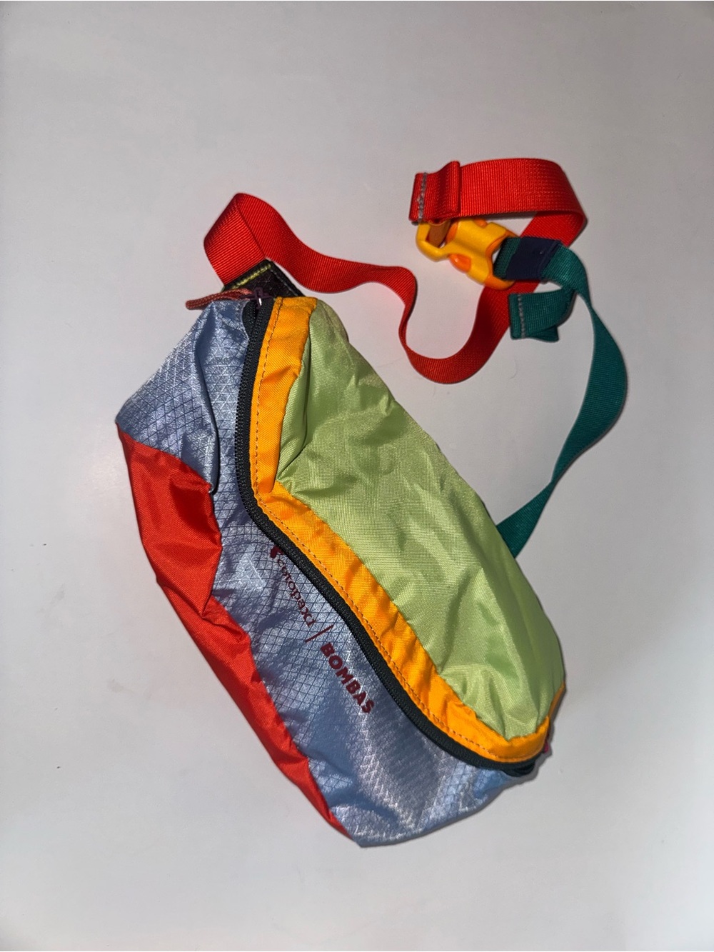 Bombas / Cotopaxi Multicolor Colorblock Waist Pack with Red Strap